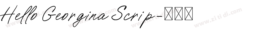 Hello Georgina Scrip字体转换